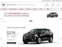 Tablet Screenshot of burkecadillac.com